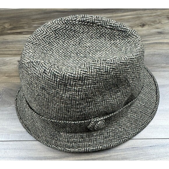 Men's Burberrys Tweed Fedora Bucket Hat 100% Wool  Size 7 1/8 - Picture 9 of 11